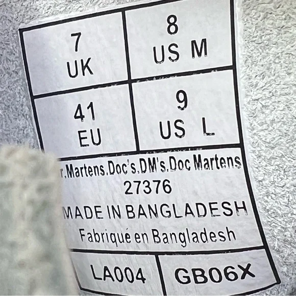 Doc Martens 27376 LACED Virginia soft leather 8 eye boots white premium Sz 8 Men - Picture 8 of 9